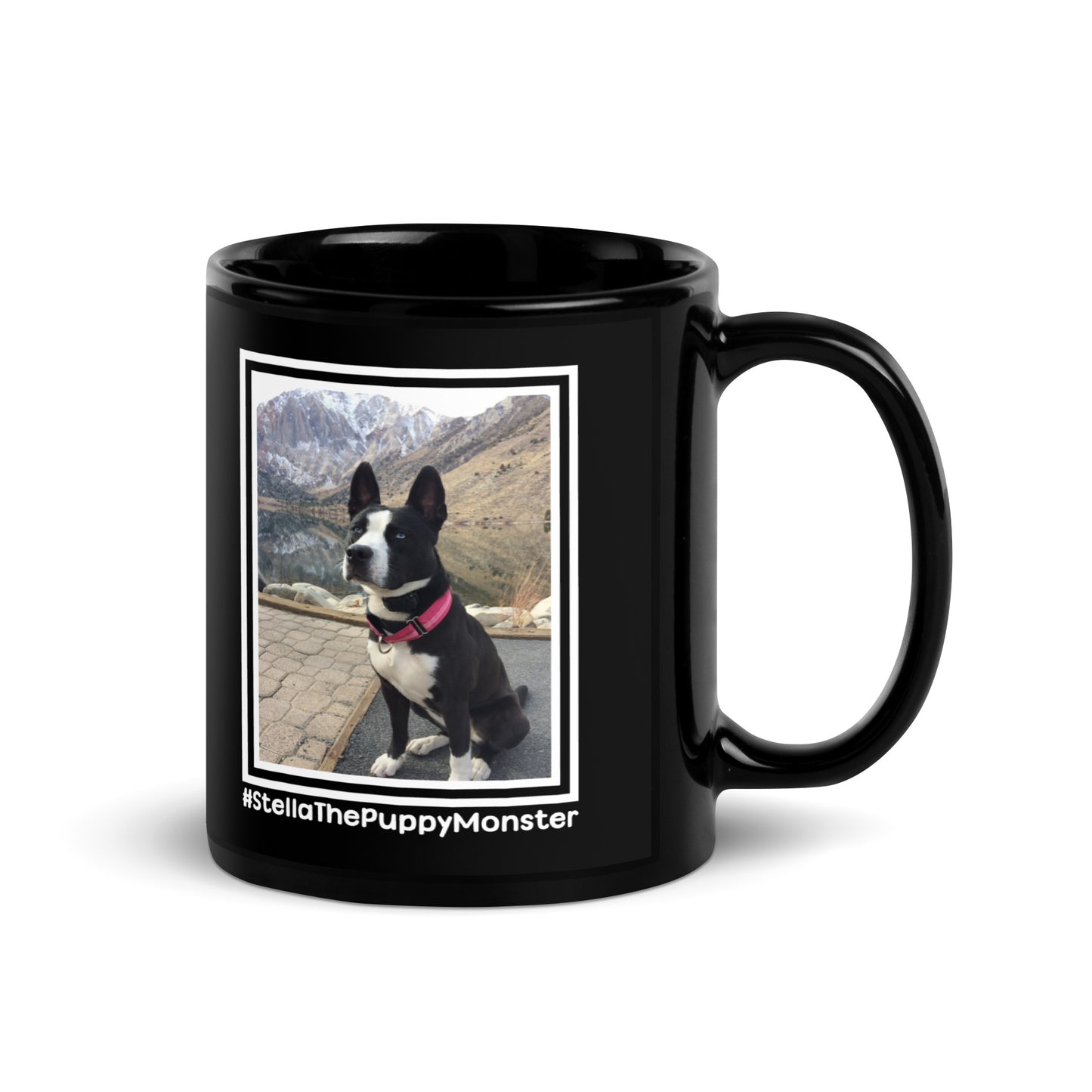 Stella in the Mountains - Black Glossy Mug