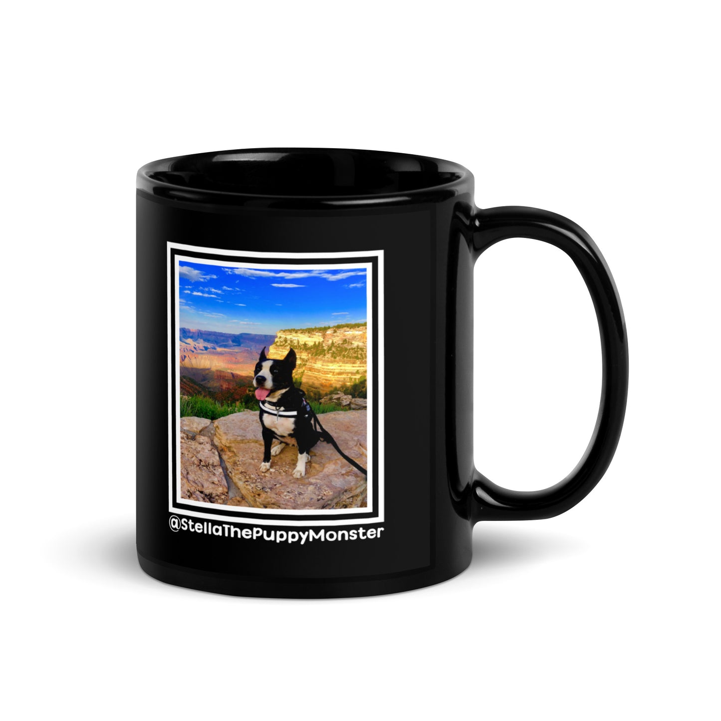 Stella @ the Grand Canyon - Black Glossy Mug