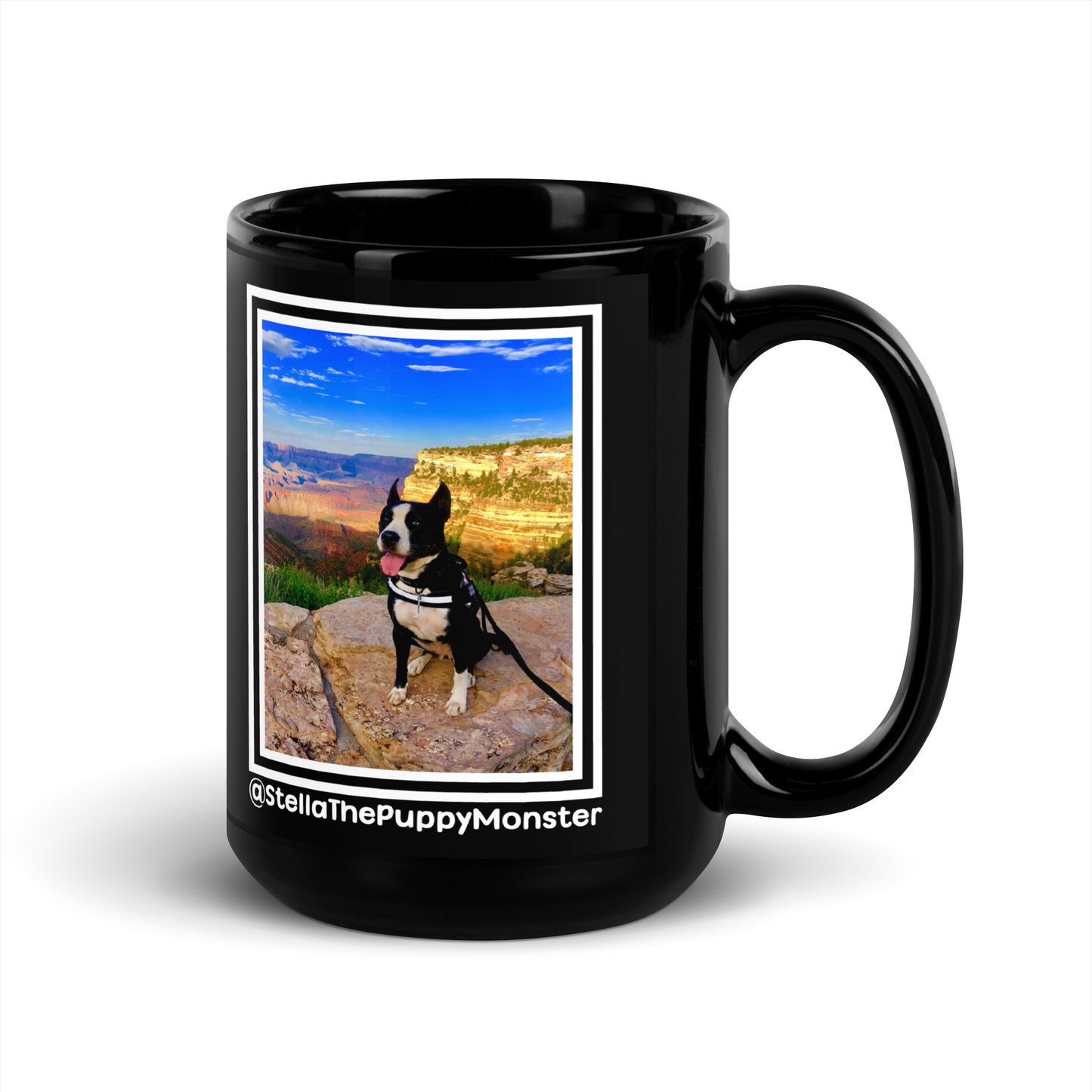 Stella @ the Grand Canyon - Black Glossy Mug