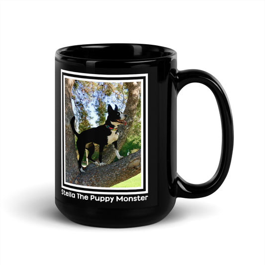 Stella the Squirrel Whisperer - Black Glossy Mug